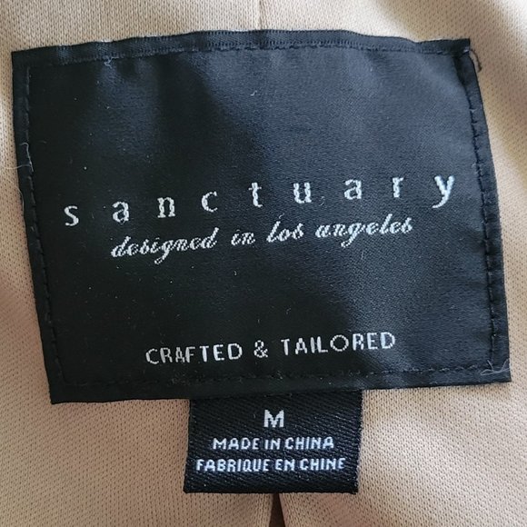 Sanctuary Faux Fur Teddy Soft Fully Lined Neutral Bomber Jacket Sz Med - Picture 9 of 11